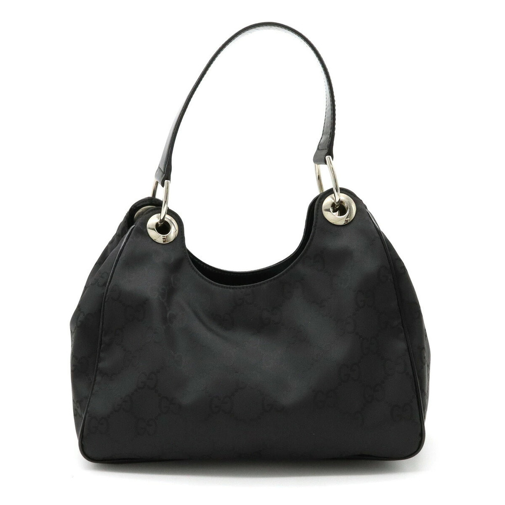 Gucci GG Shoulder Bag Hobo Leather Black